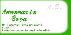 annamaria boza business card